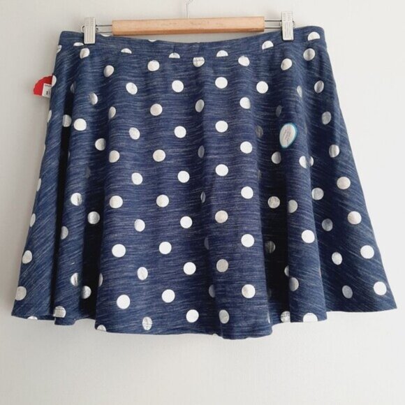 AUTHENTIC AMERICAN HERITAGE \ 2X Terry Circle Mini Skirt Blue & Black Sz 20 - Picture 6 of 15